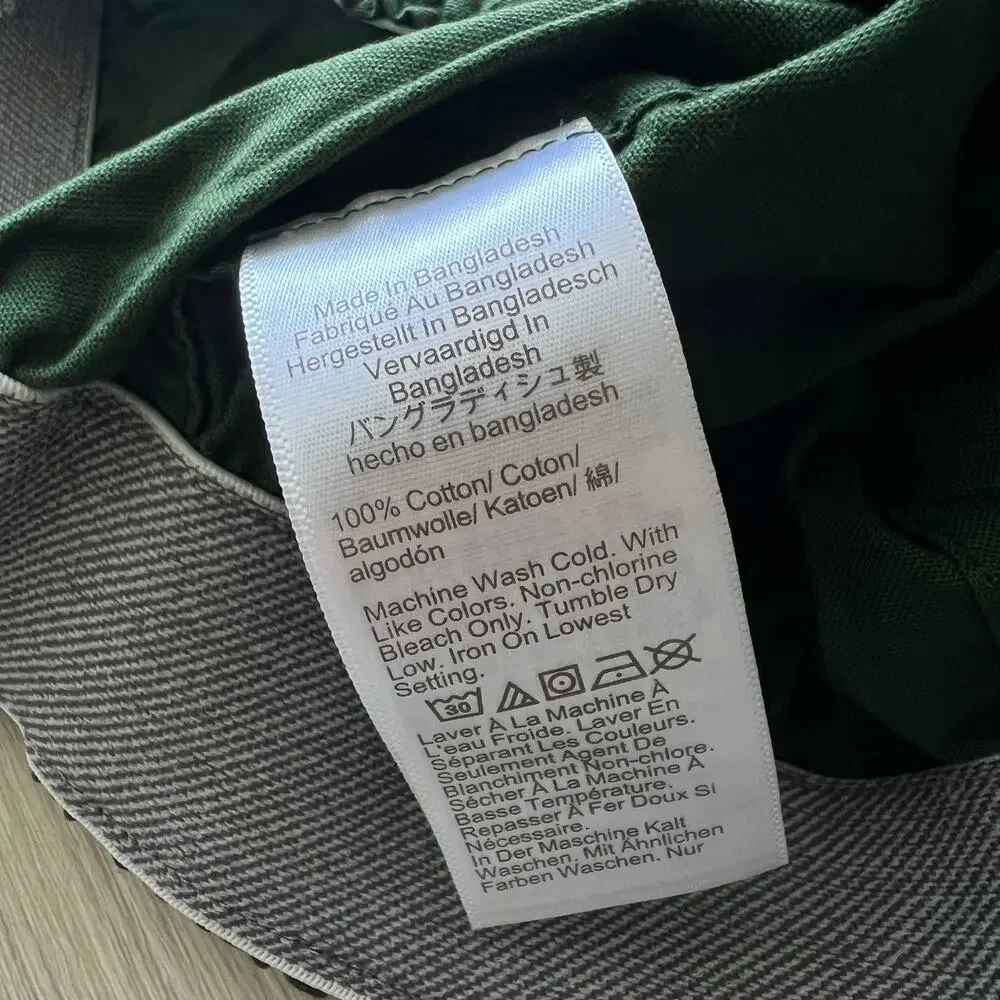 J Crew Boxers Mens XS Green Cotton